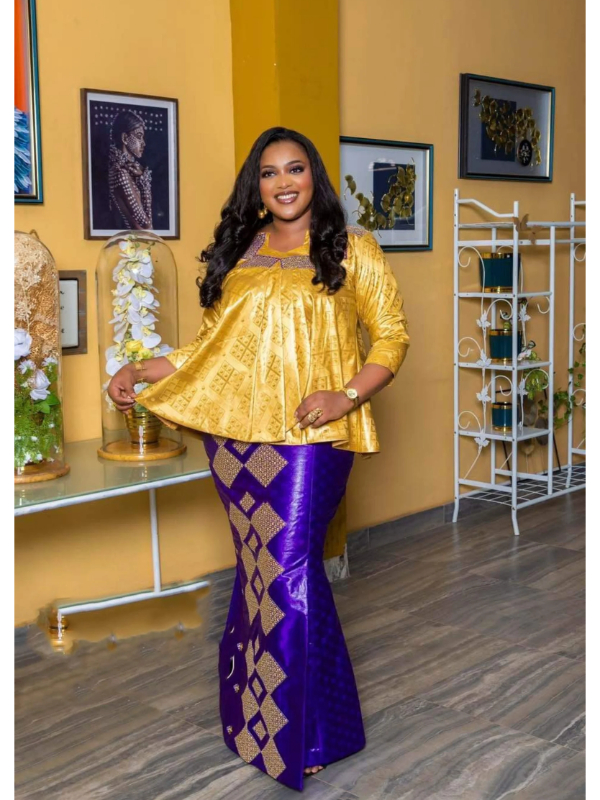 Gold African Fitted Dress