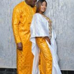 Matching African Couples Outfits in Bazin Riche Getzner – Custom Made Set
