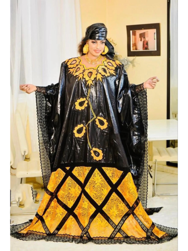 Black and gold Senegalese Dress Styles