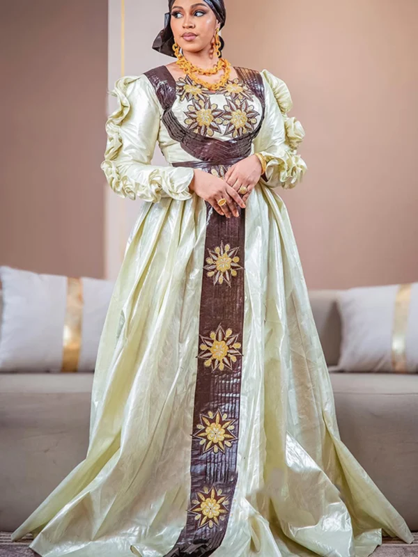 African Engagement bazin riche Dress