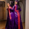 Bazin African Clothing – Custom Purple Bazin Boubou with Embroidery