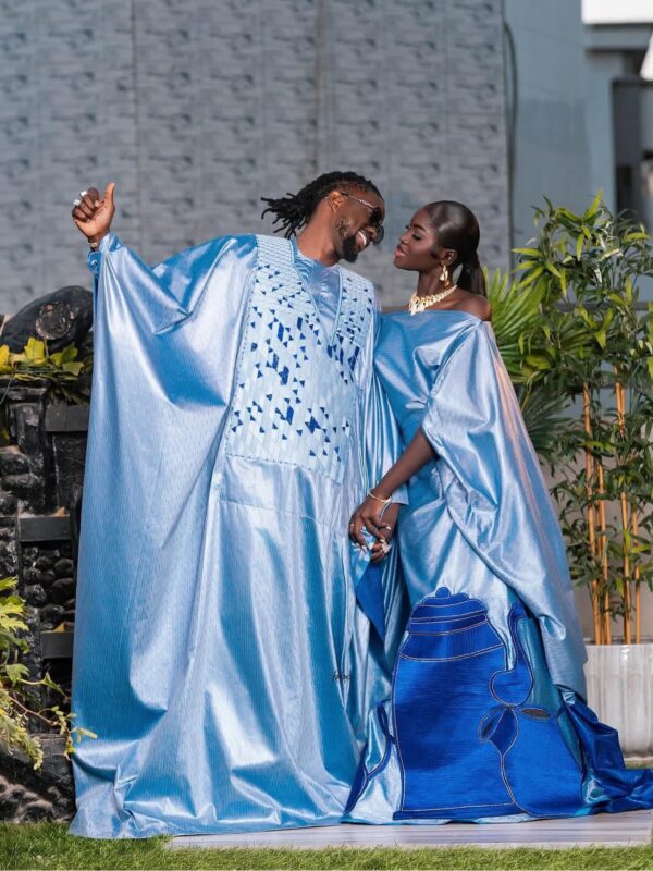 Matching Bazin Couples Outfits for Weddings & Eid | Bazin Boubou