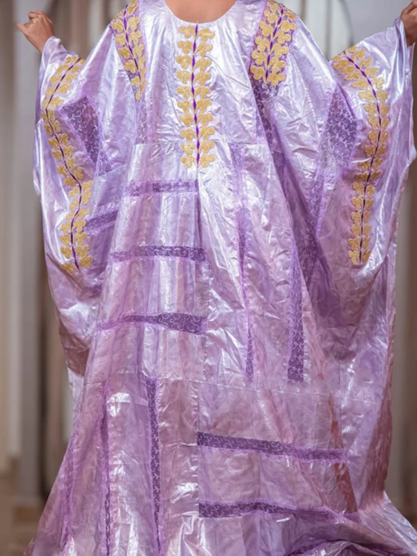 Embroidered Bazin Riche Getzner Boubou – Custom African Clothing Women