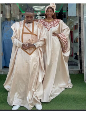 Matching couples bazin outfits