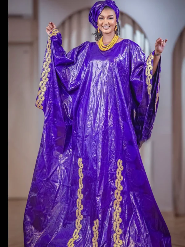 Custom African Dress 3 Piece Set – Premium Getzner Bazin Riche Boubou