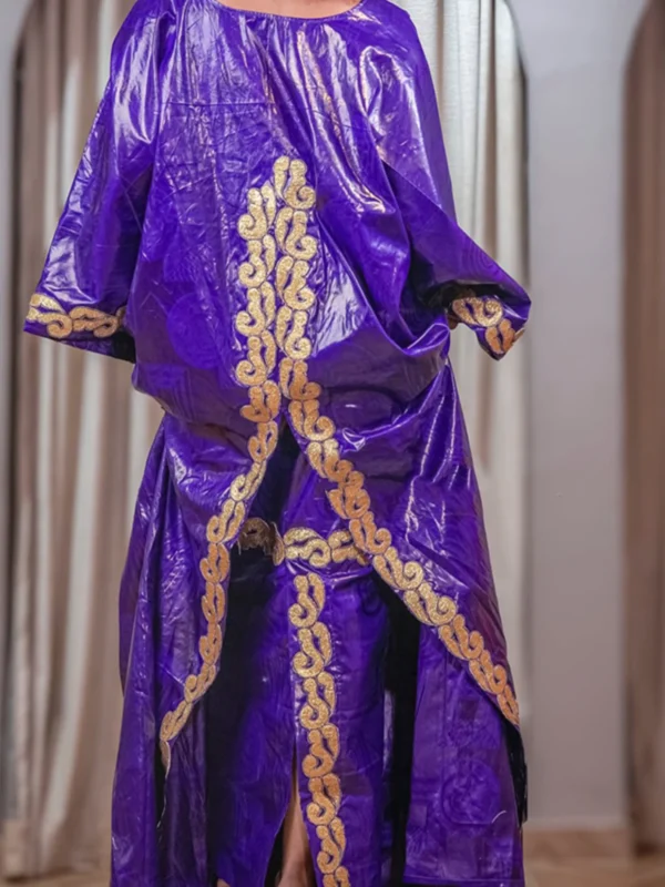 Custom African Dress 3 Piece Set – Premium Getzner Bazin Riche Boubou