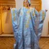 African Dress and Headwrap | Custom-Made Bazin Riche Getzner Boubou