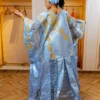 African Dress and Headwrap | Custom-Made Bazin Riche Getzner Boubou