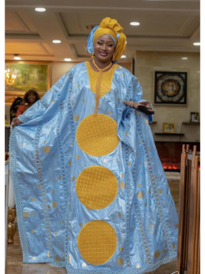 Blue boubou African Dress for Party