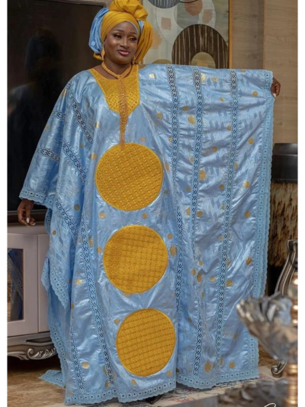 African Dress for Party – Traditional African Bazin Outfit