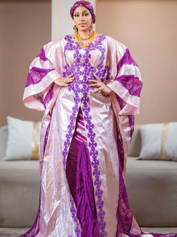 Two toned bazin African Dress Women