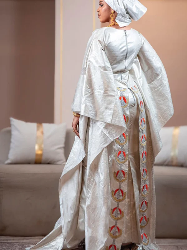 African 3-Piece Bazin Set | Custom-Tailored Senegalese African Dress