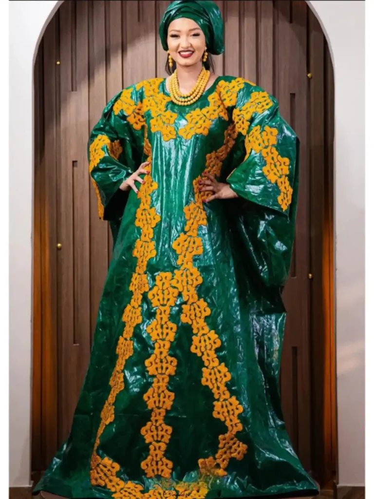 Custom African dresses made with premium bazin fabric