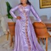 76d72020c2d3885e8890ac3a276be4ae~2 Lavender Women African Fashion Dress Bazin