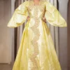 Yellow Custom Made African Bazin Dress