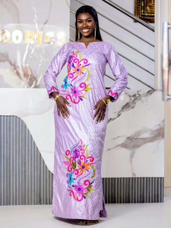 Handmade Bazin Dress Handmade bazin dress in premium Getzner with long sleeve design