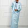 West African Men Clothing – Sky Blue Traditional Kaftan for Men