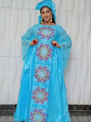 Tabaski Outfit for Women Custom-Made Bazin Boubou Dress