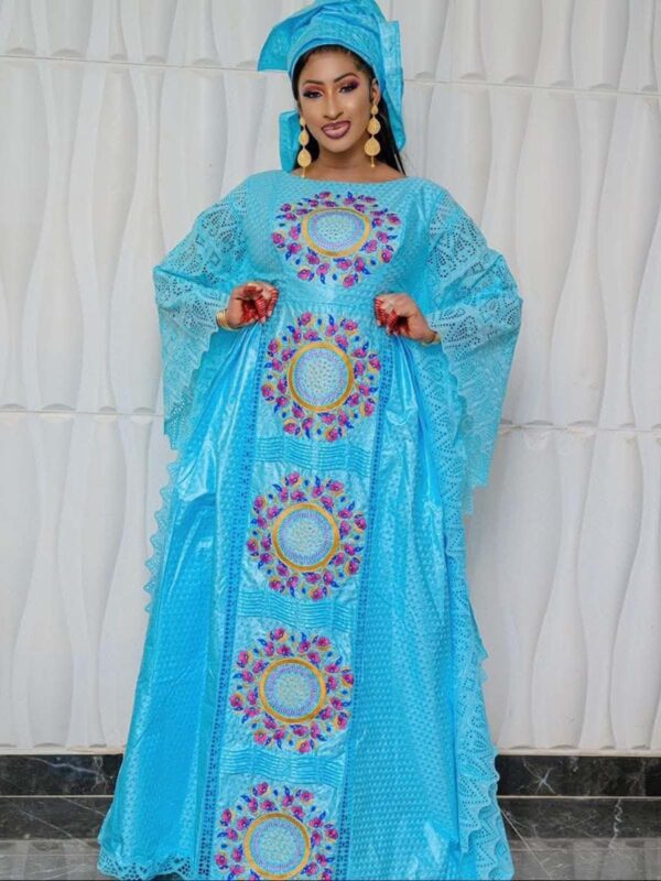 Tabaski Outfit for Women Custom-Made Bazin Boubou Dress