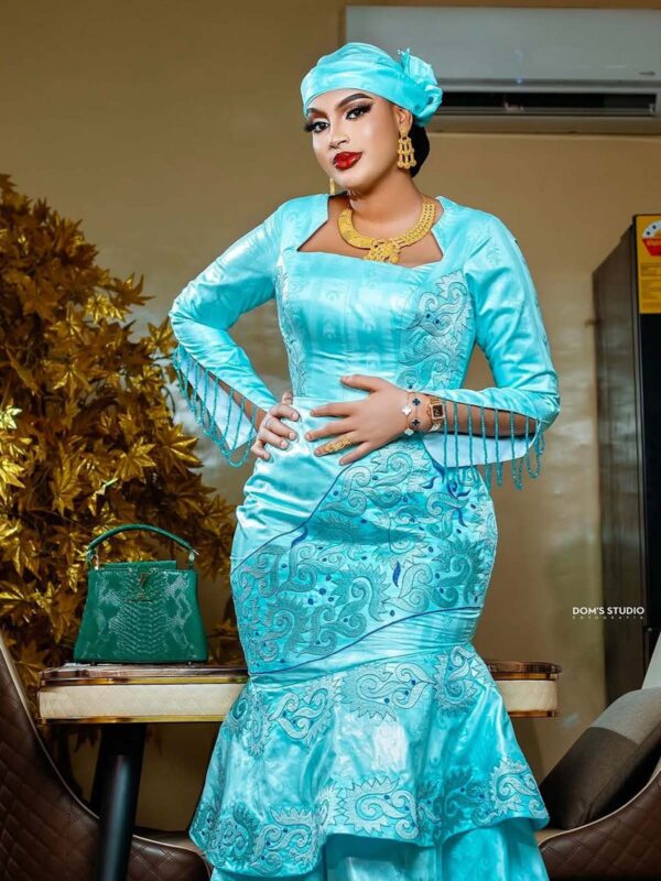African party dress2 African Party Dress for Women – Custom-Made Bazin Occasion Dress