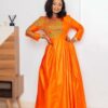 Muslim Modest African Clothing for Women – Custom Bazin Maxi Dress