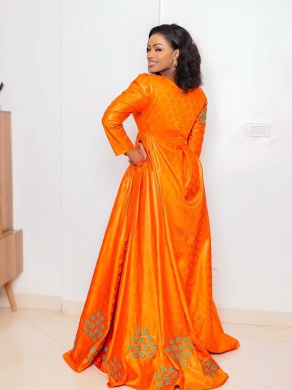 Muslim Modest African Clothing for Women – Custom Bazin Maxi Dress