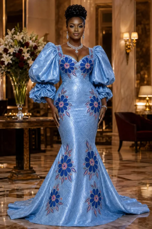 African Attire for Women, Traditional African Clothing with Embroidery