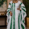 Traditional Bazin Boubou with lace, Plus Size Dress, Bazin Boubou, Senegalese Fashion, African Dress